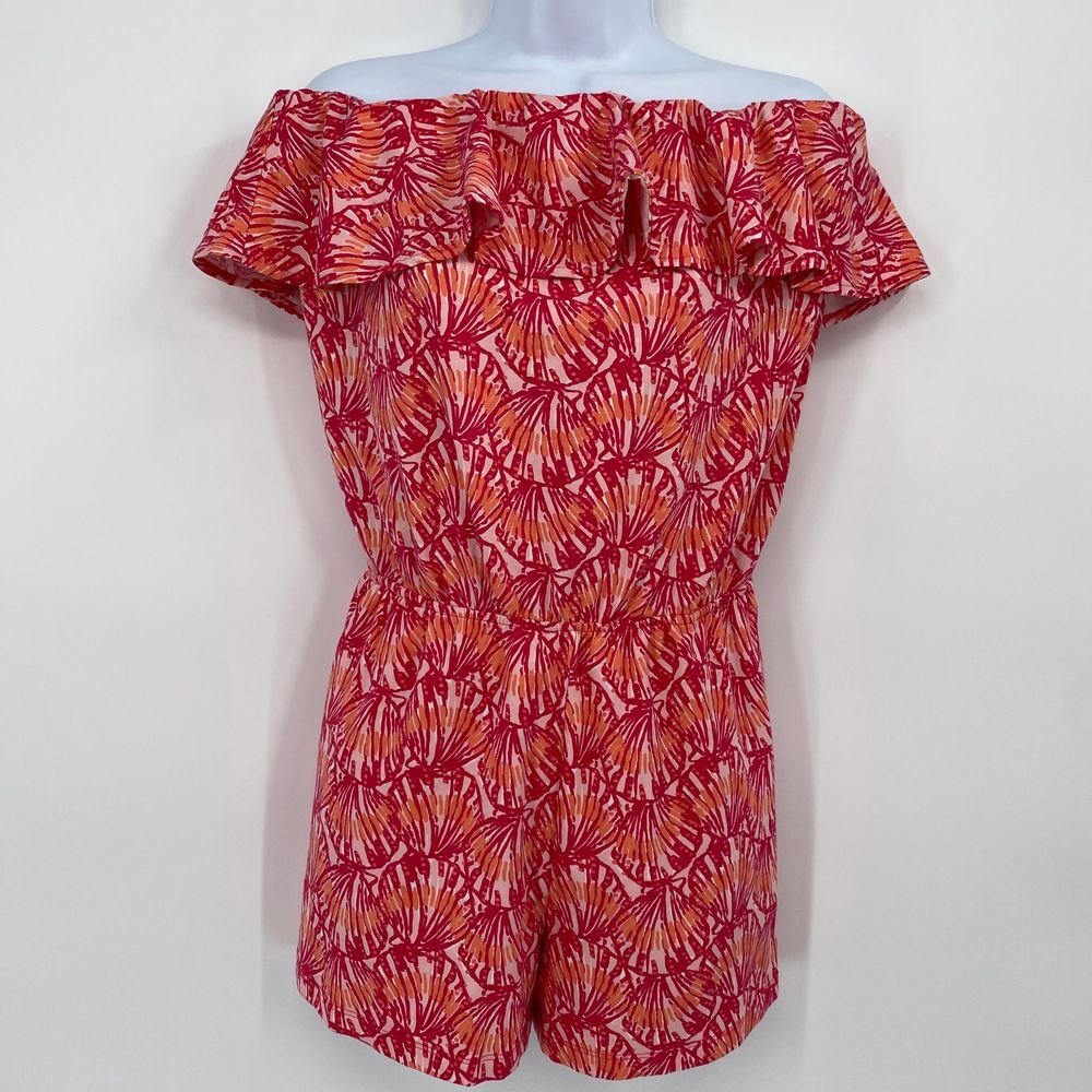 Vineyard Vines Strapless Off‎ Shoulder Romper w/ Pockets Medium